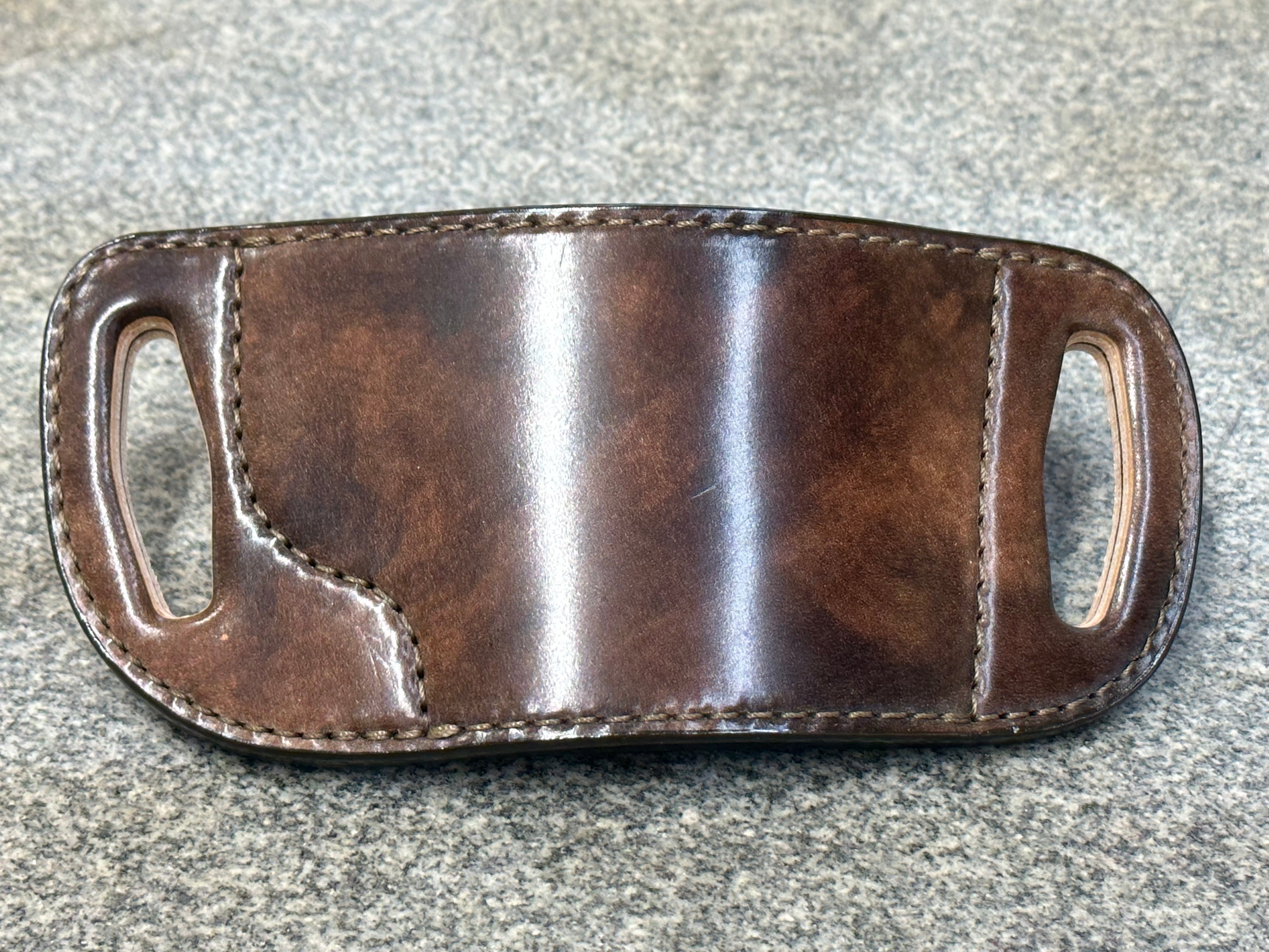 "Museum" Shell Cordovan - Veg Tanned (Brown) Slide Holster